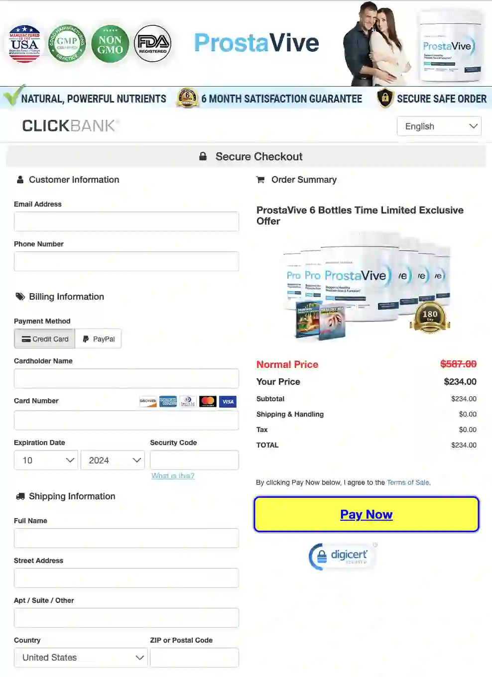 rostavive order page